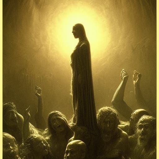 Eerie Forgotten Souls in Dark Fantasy Style