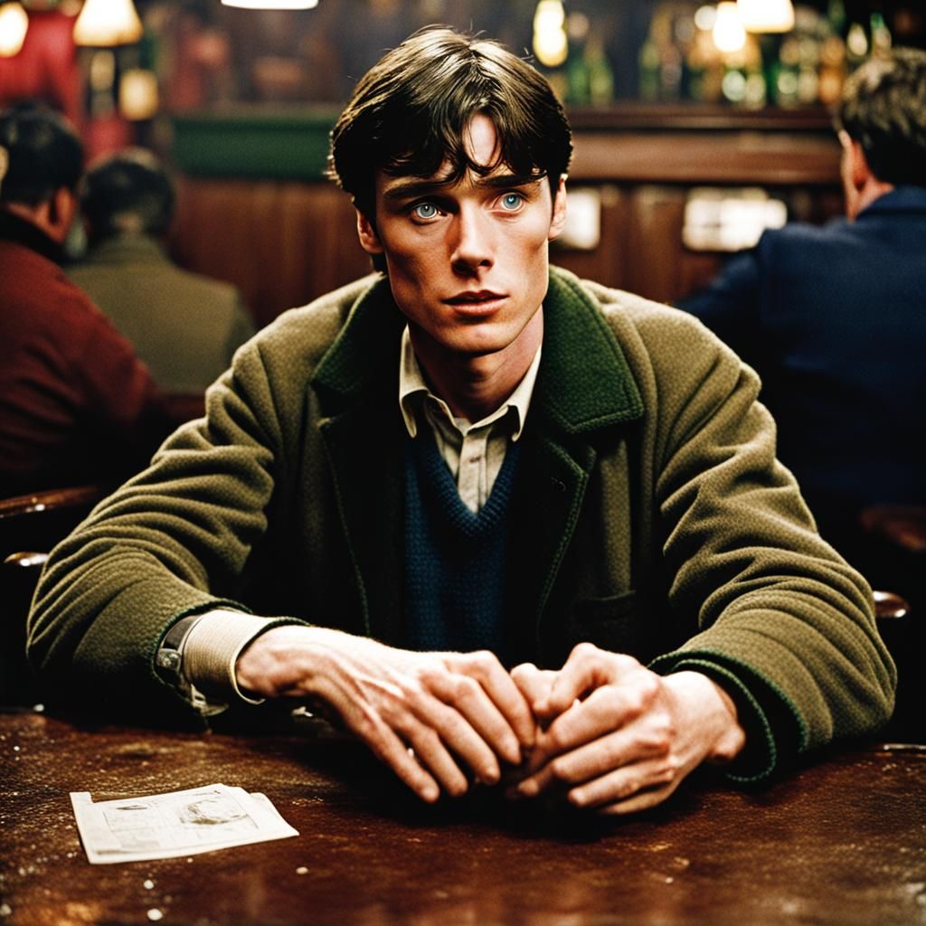 Young Cillian Murphy in Dublin Pub Portrait