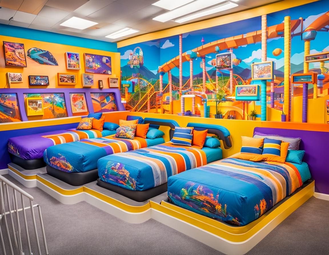 Rollercoaster Themed Bedroom in Theme Park Aesthetic
