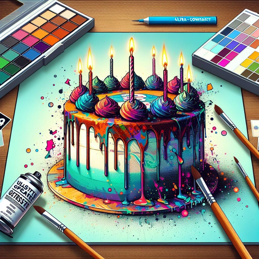 Graffiti Style Birthday Cake: Street Culture Art