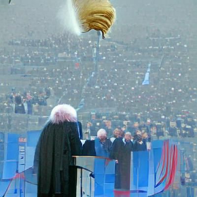 Political Rally Crowd Scene