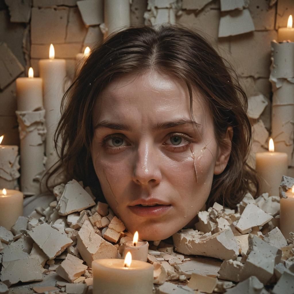 Surreal Agony: A Photorealistic Portrait in Tenebrism