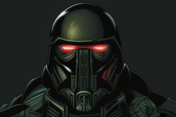 Jin Roh as Dark Trooper in Comic Art
