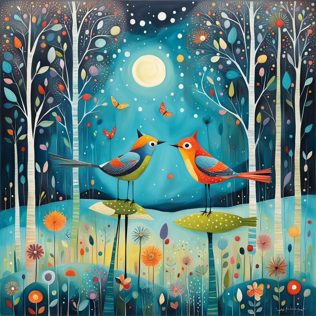 Emotional Twilight Scene in Detailed Style