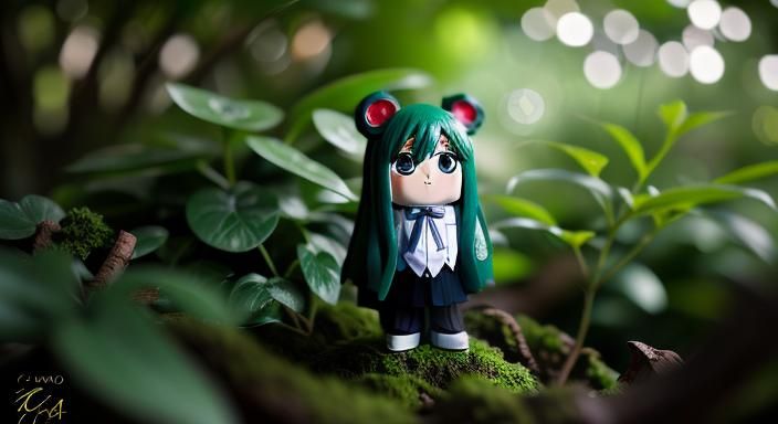 Lush Undergrowth in Anime Style Photography