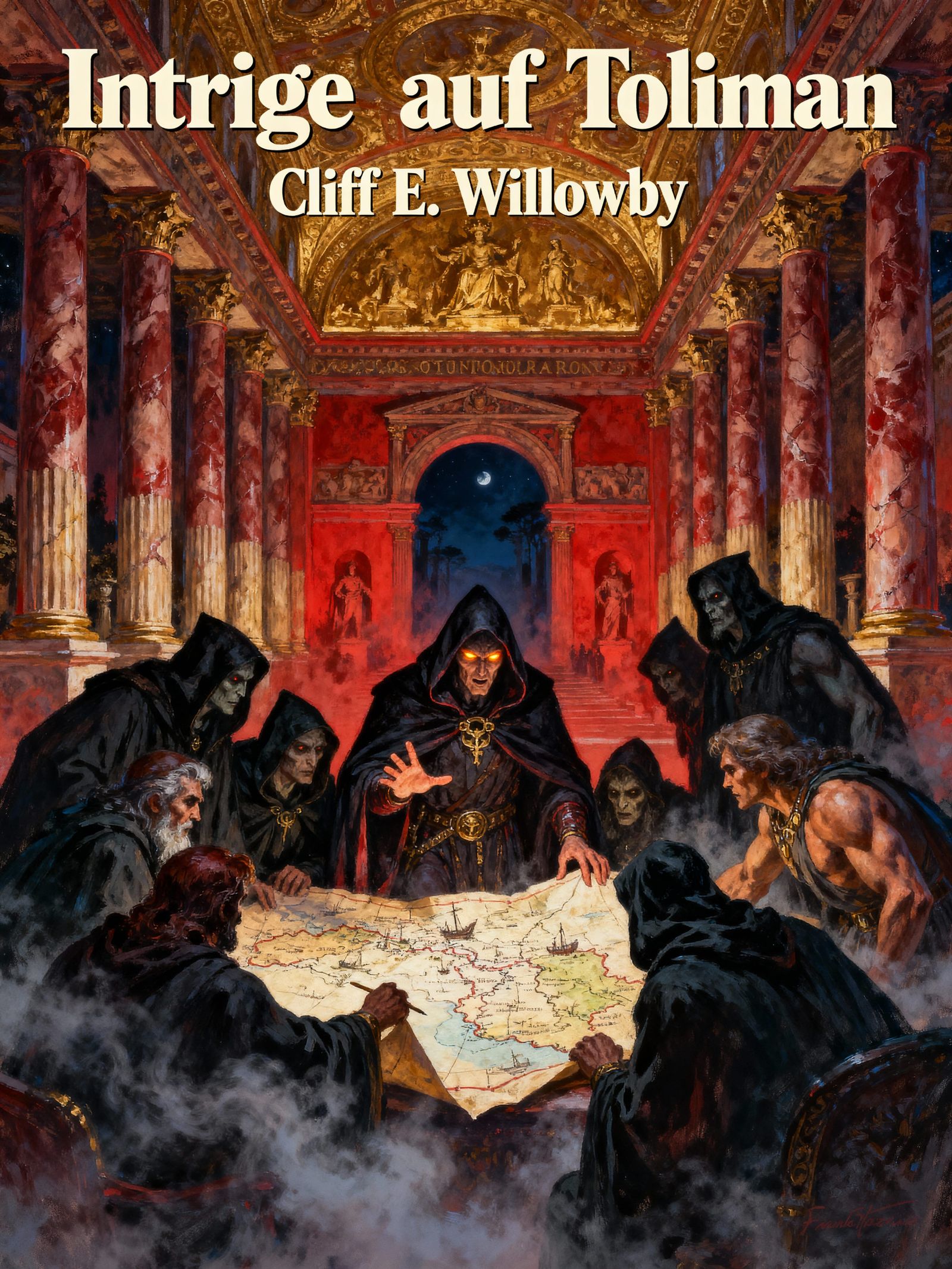 1970s Sword & Sorcery Novel Cover: Intrigue on Toliman