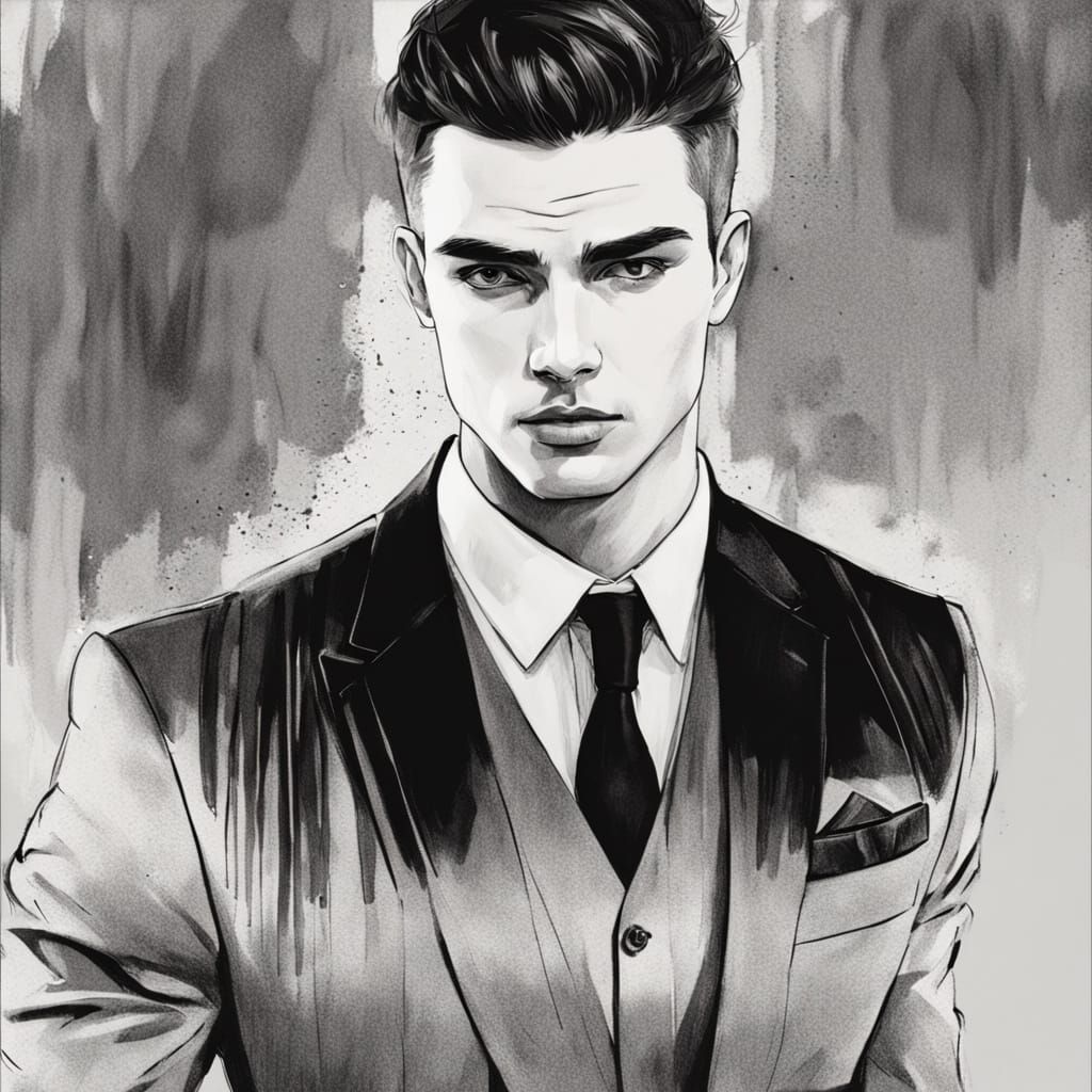 Dapper Fashion Model Struts Down Catwalk