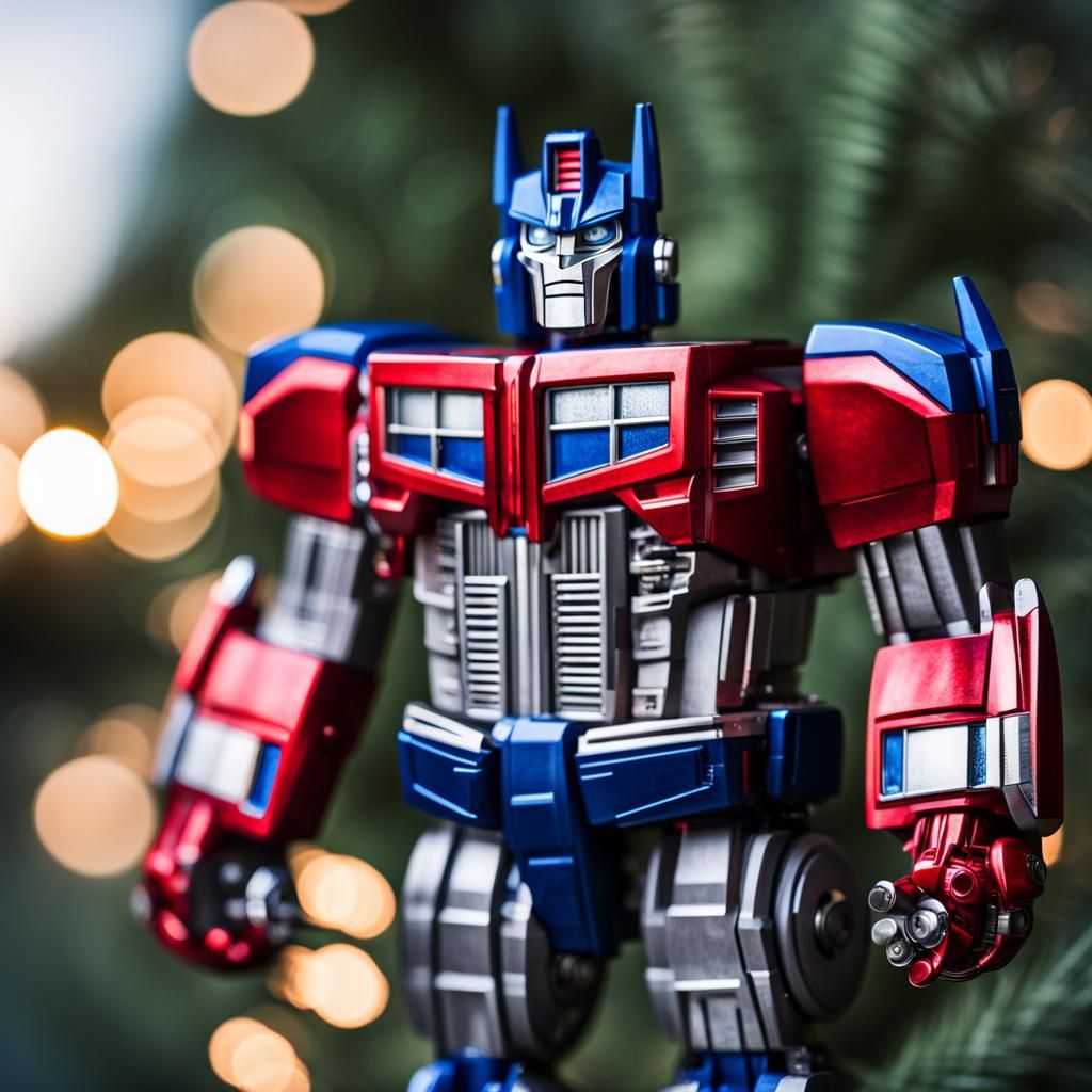 Optimus Prime in Sharp Focus Photography