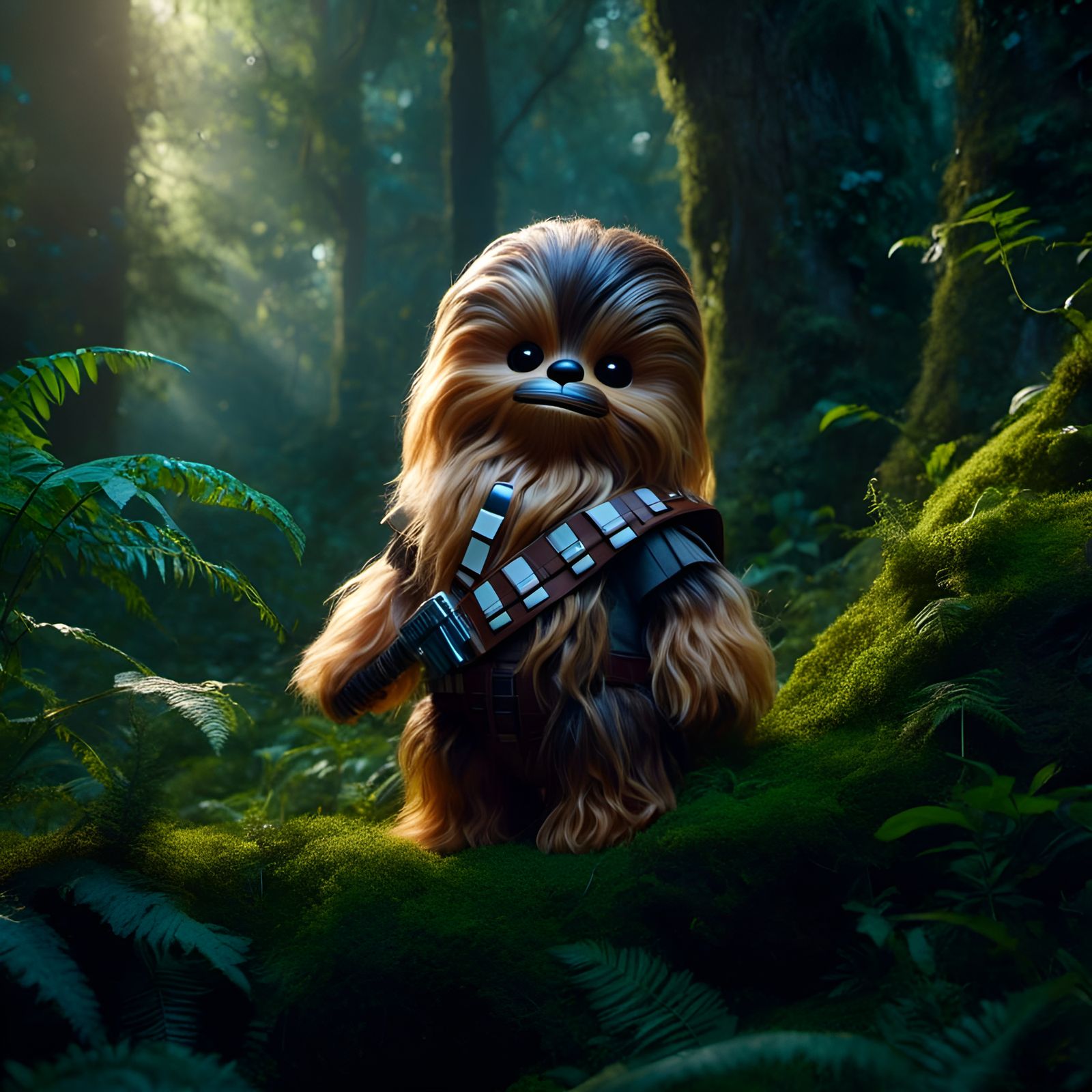 Cinnamoroll Chewbacca in Magical Forest, HD