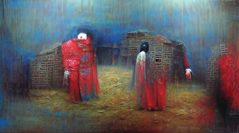 Beksinski-Inspired Haunted House of Terror