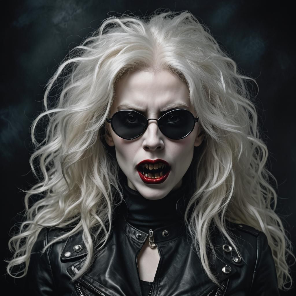 Gothic Vampire Woman Portrait in High Detail