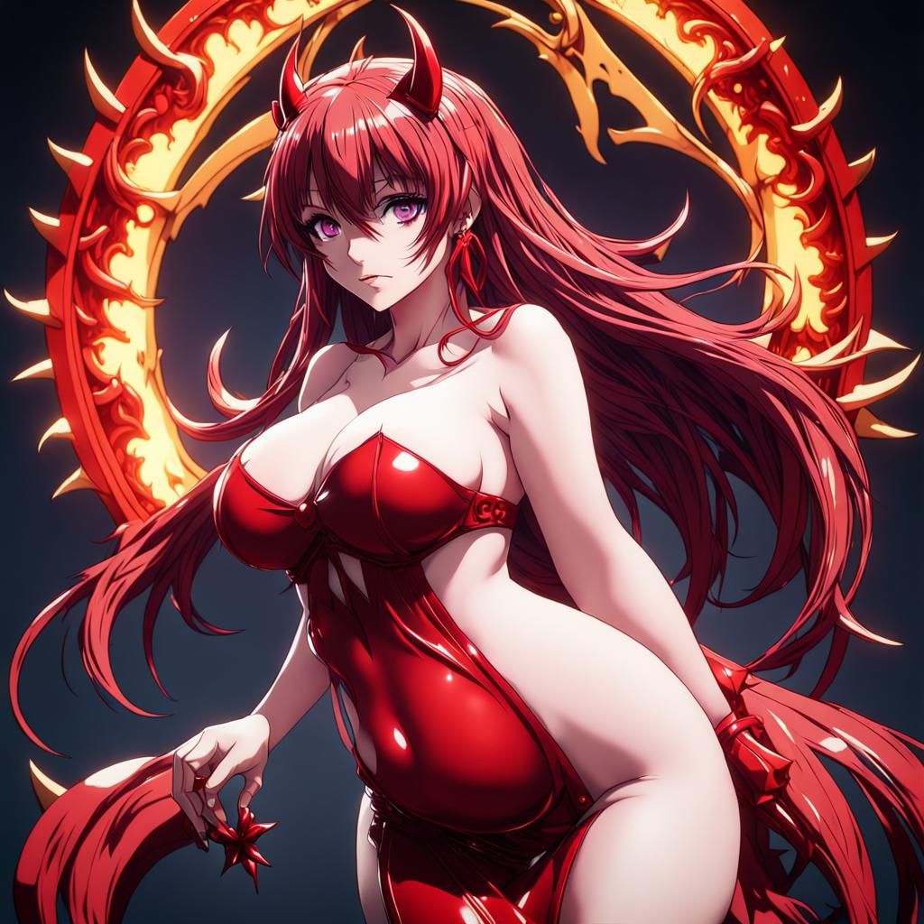 Rias Gremory: Dark Fantasy Masterpiece in 8k