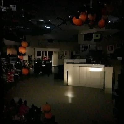 Jack-o'-Lantern Lit on Halloween Night