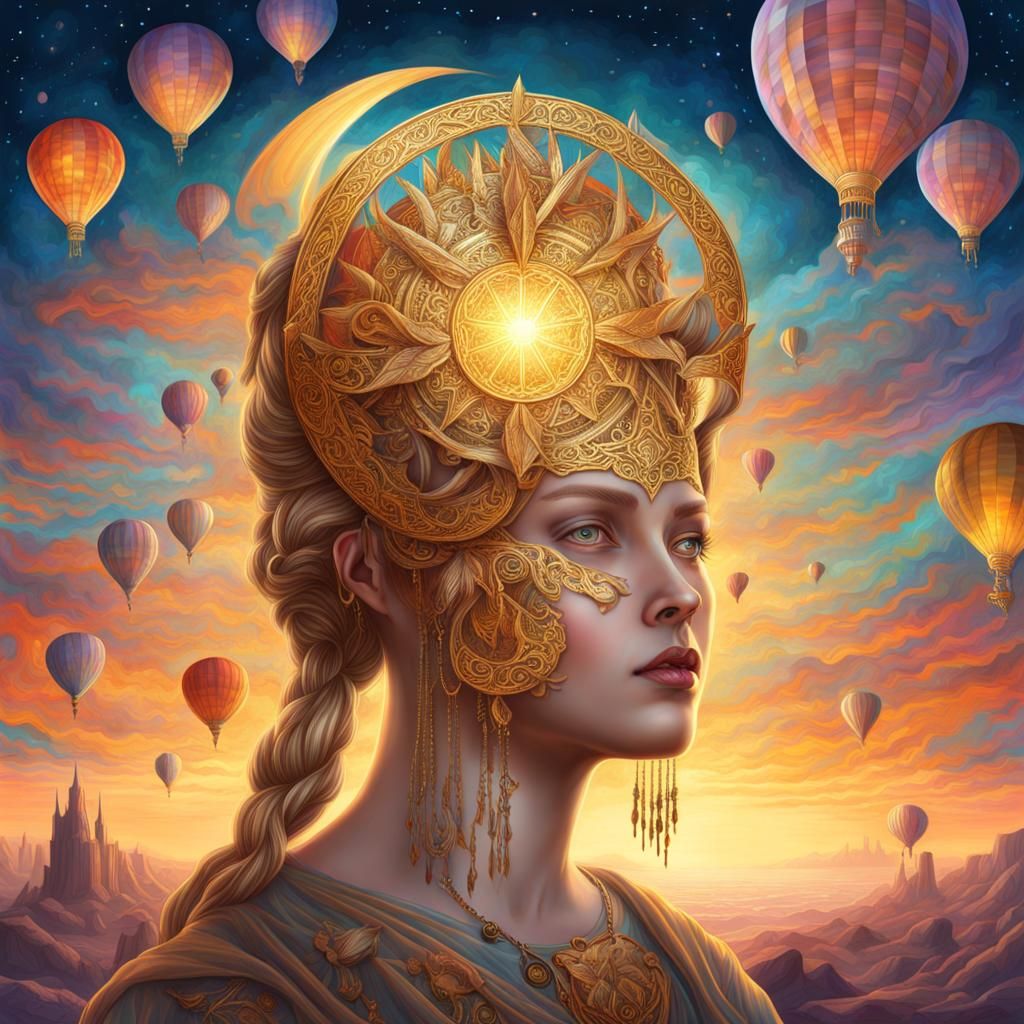 Surreal Renaissance Storybook in Golden Hour Lighting