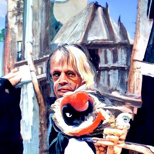 Klaus Kinski as The Count: Oil Painting