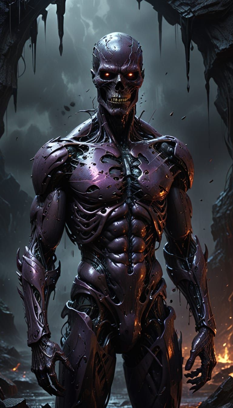 Liquid Terminator With Knife Arms in Dark Abyss