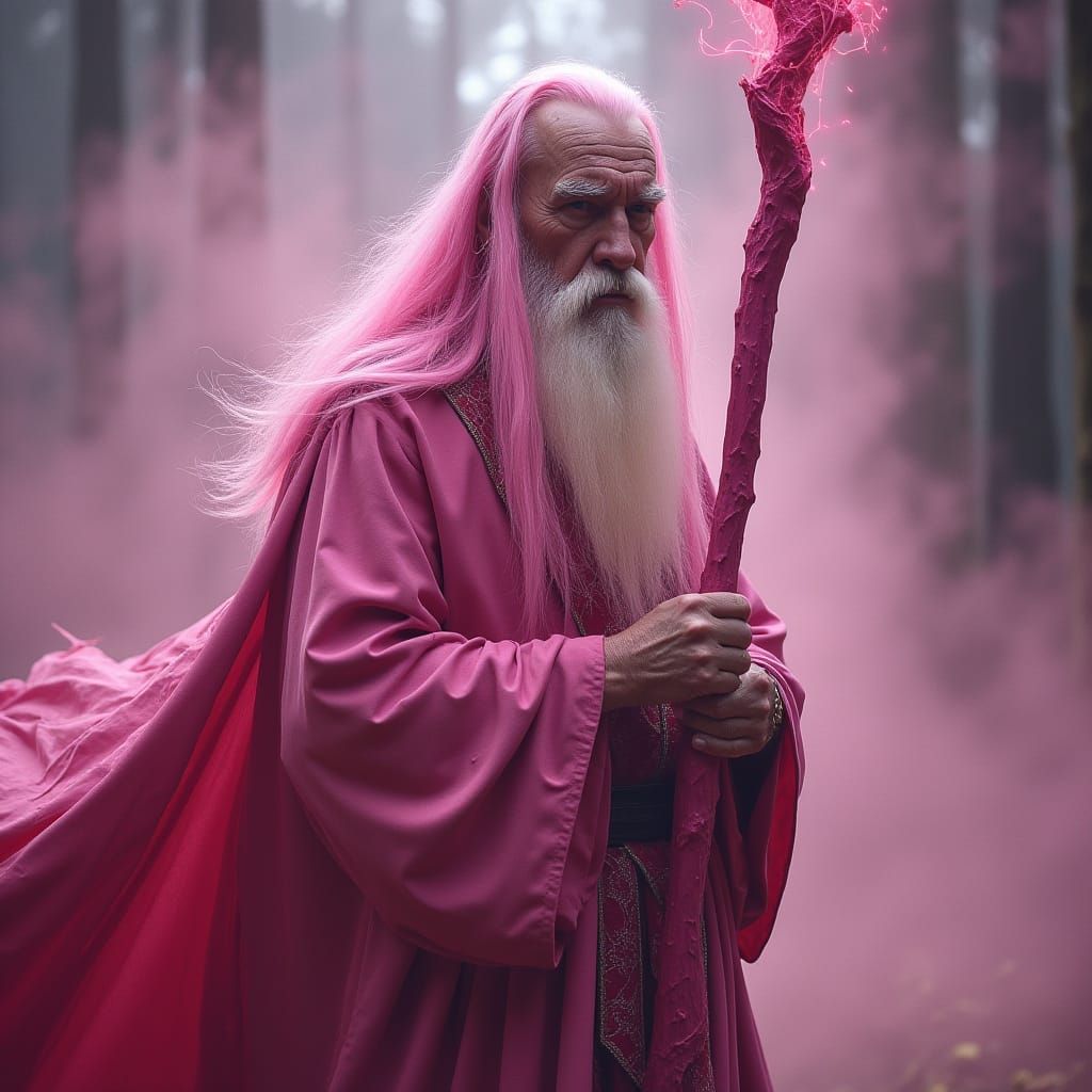 Saruman Embodied in Dreamy, Cinematic Realism