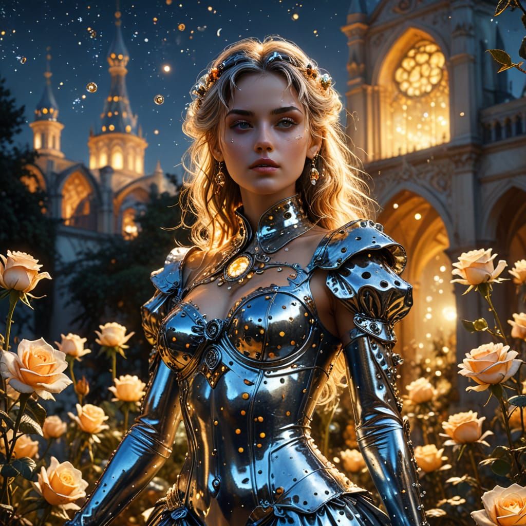 Surreal Garden: Tsaritsa Among Chrome Roses