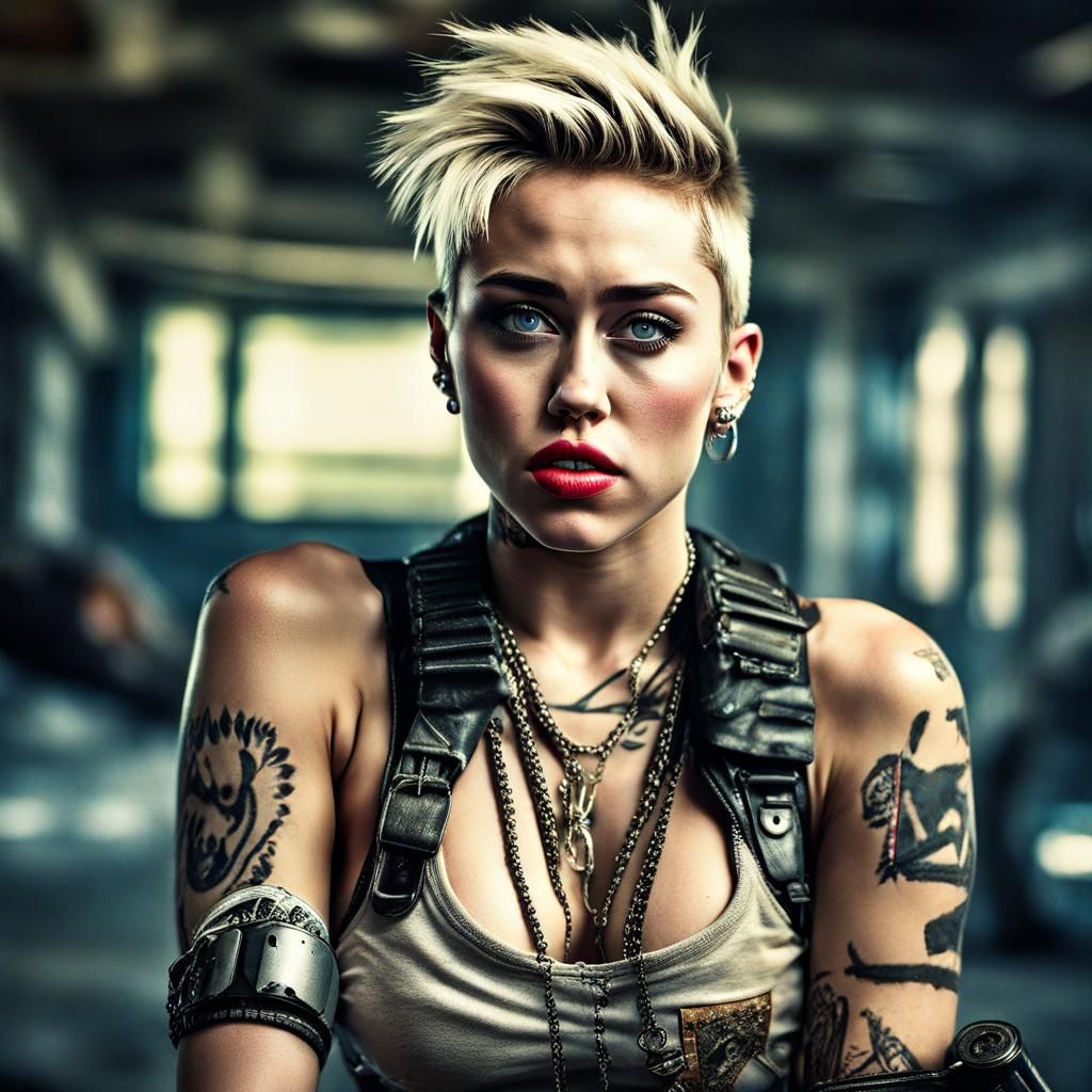 Celebrity as Tank Girl Hybrid: Hyperrealistic and Cinematic
