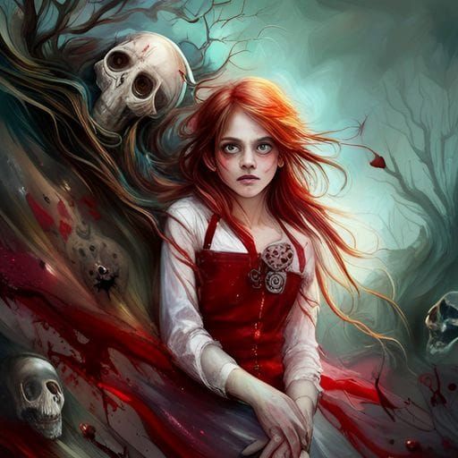 Eerie Spooky Portrait Generated by AI