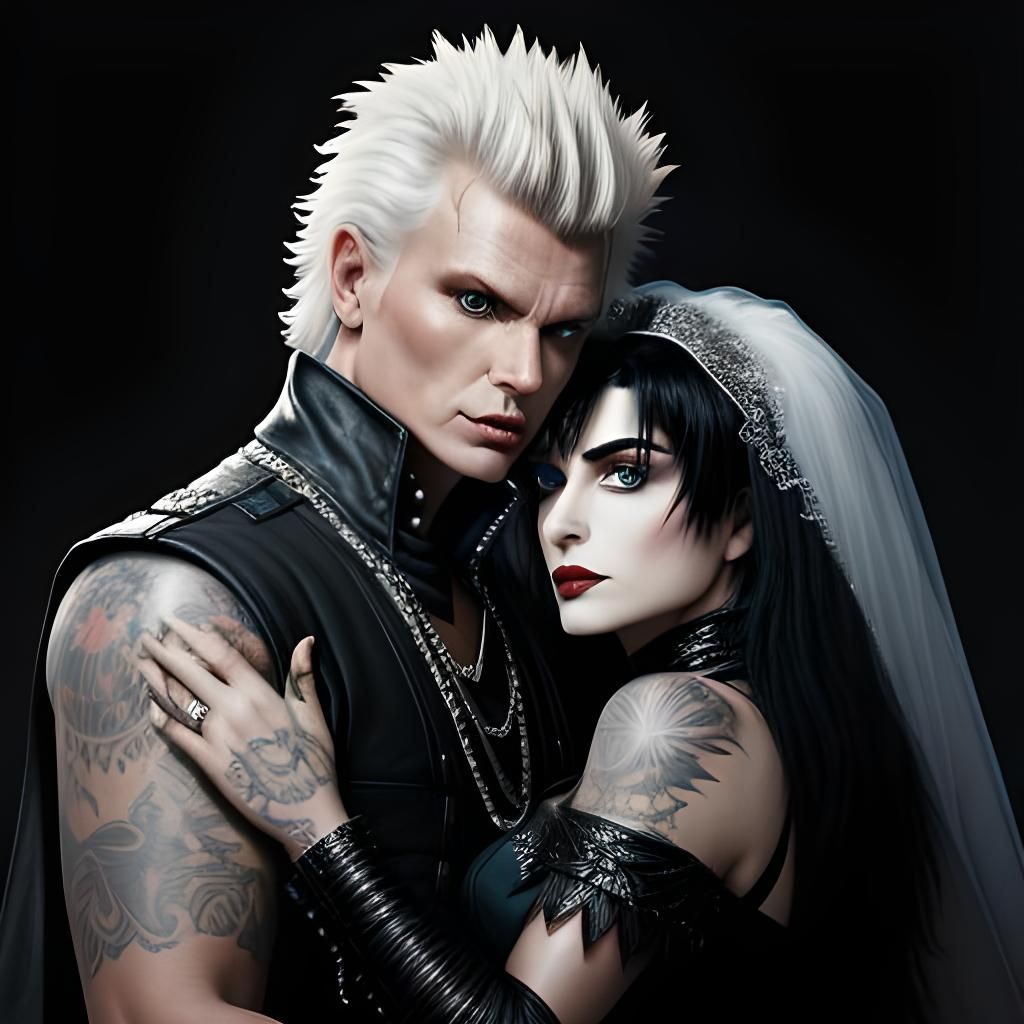 1980s Punk Wedding: Billy Idol and Siouxsie Inspired