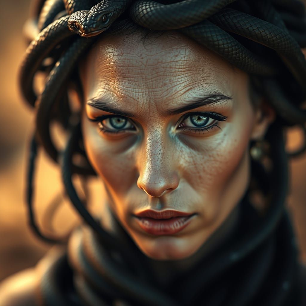 Medusa in Ancient Mysticism, Soft Focus, Bokeh