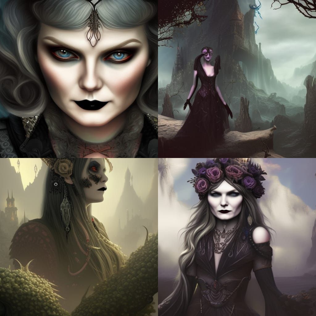 Kirsten Dunst as Goth Matte Painting