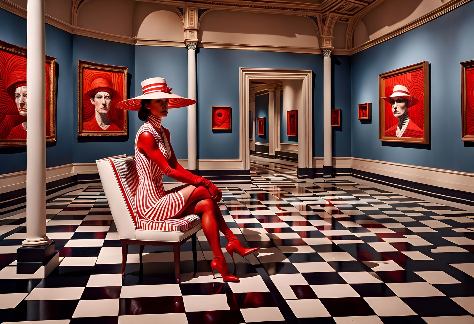 Geometric Woman: 3D Shading in Expressionist Style