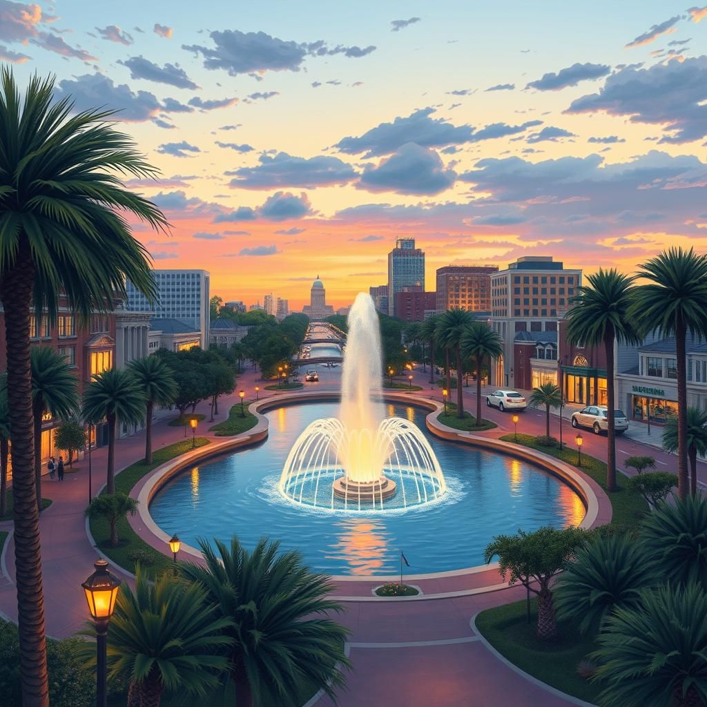 Orlando Florida Cityscape at Dusk