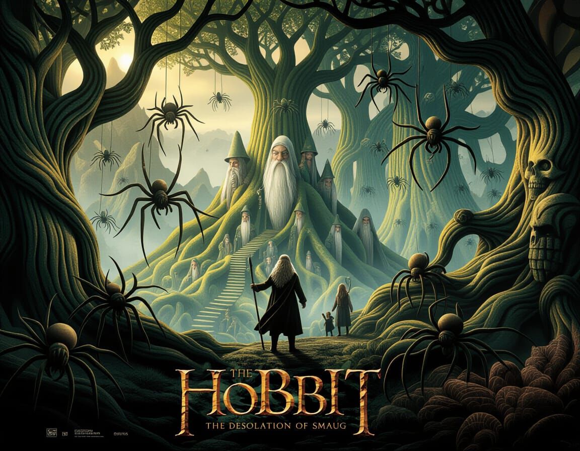 Psychedelic Mirkwood Movie Poster in Surreal Style