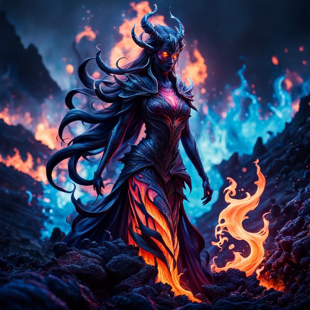 Surreal Moonlit Boat Scene with Geisha and Figures