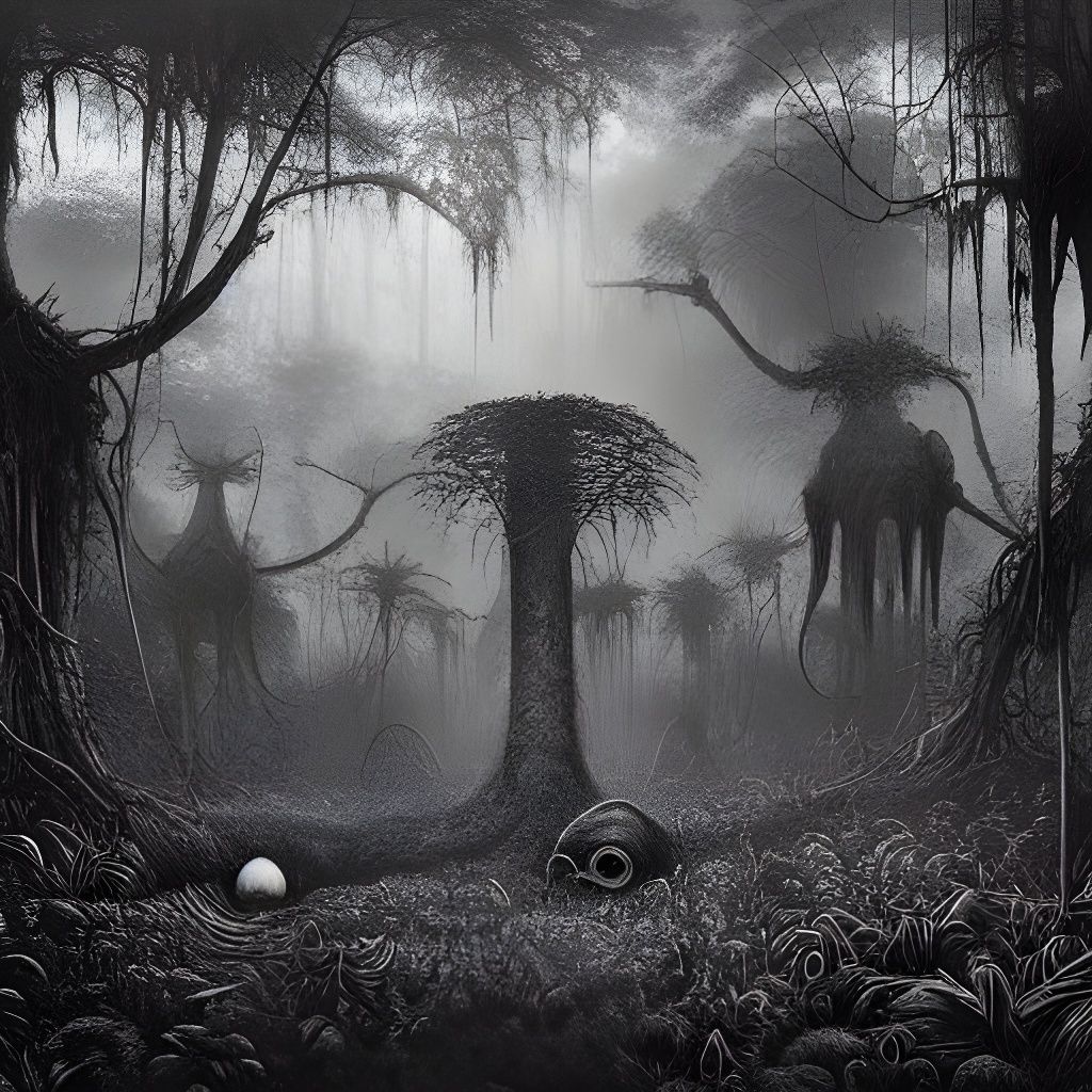 Horrific Ticks Infest Primeval Jungle Landscape