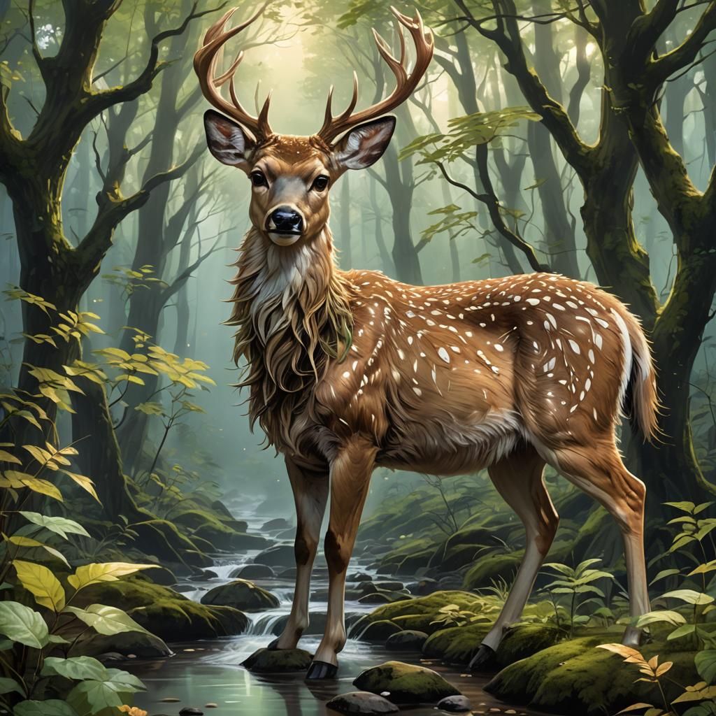 Ethereal Fawn: Guardian of an Ancient Forest