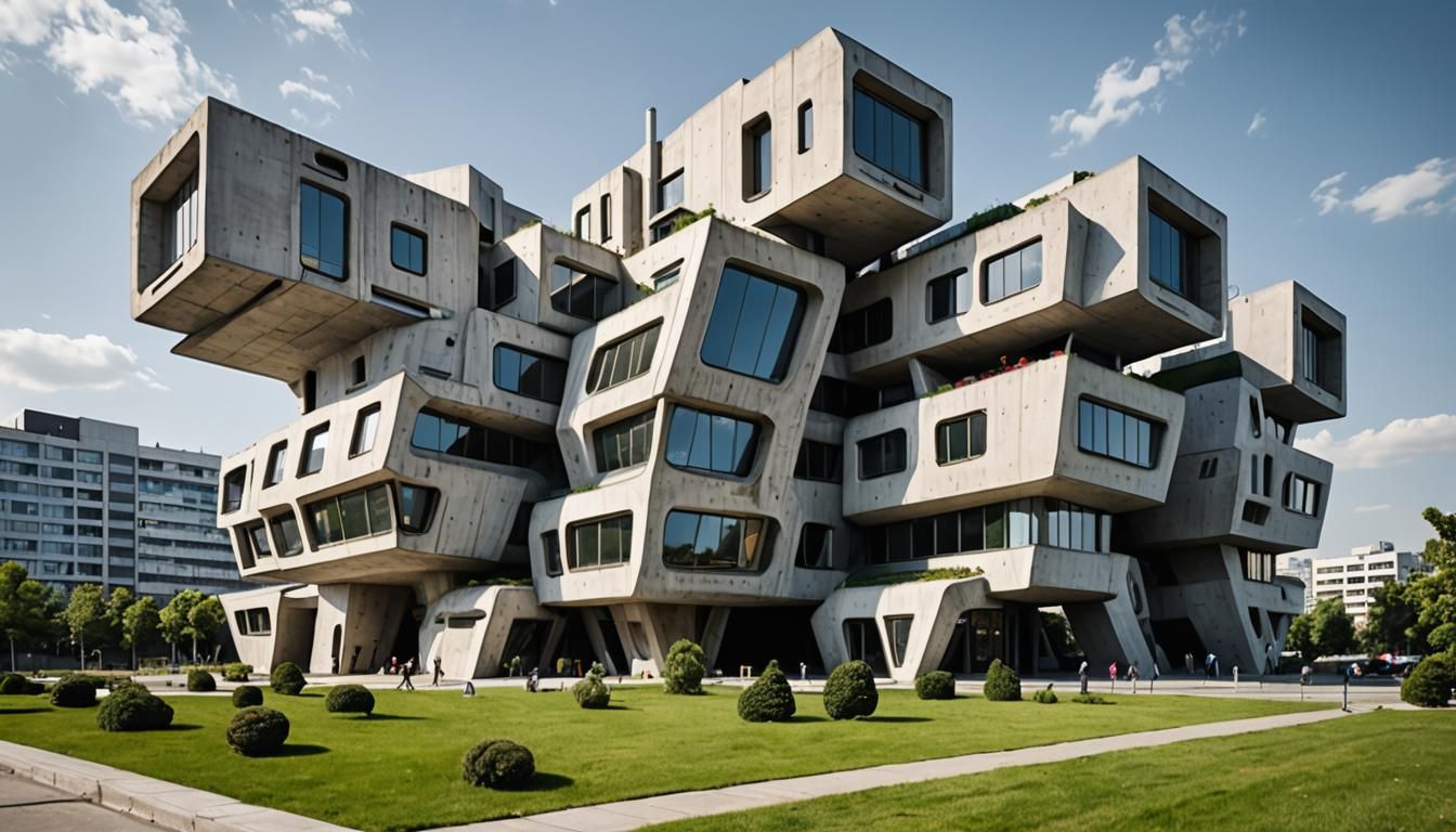 Frutalism Architecture: Brutalist Meets Futurist Design