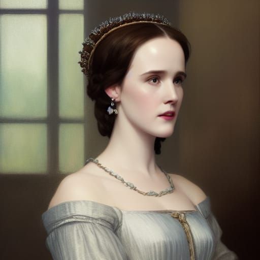 Anne Boleyn Portrait in Art Nouveau Style