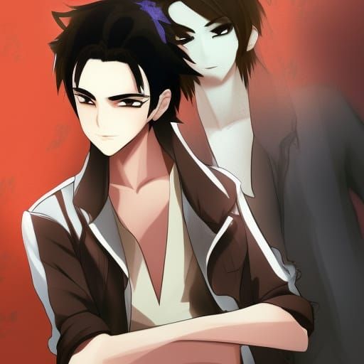 Anime Style Portrait of Italian Boy