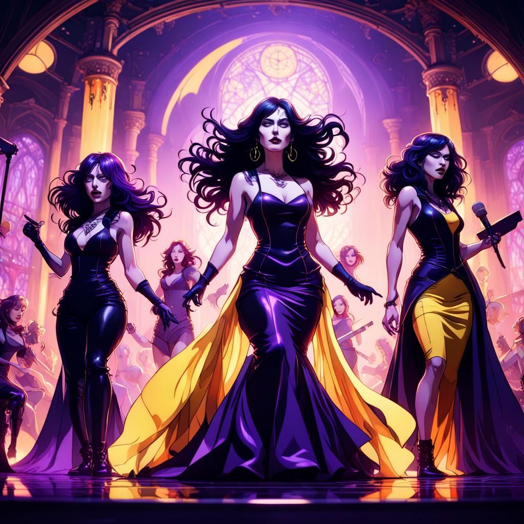 The Hex Girls Singing in Concert