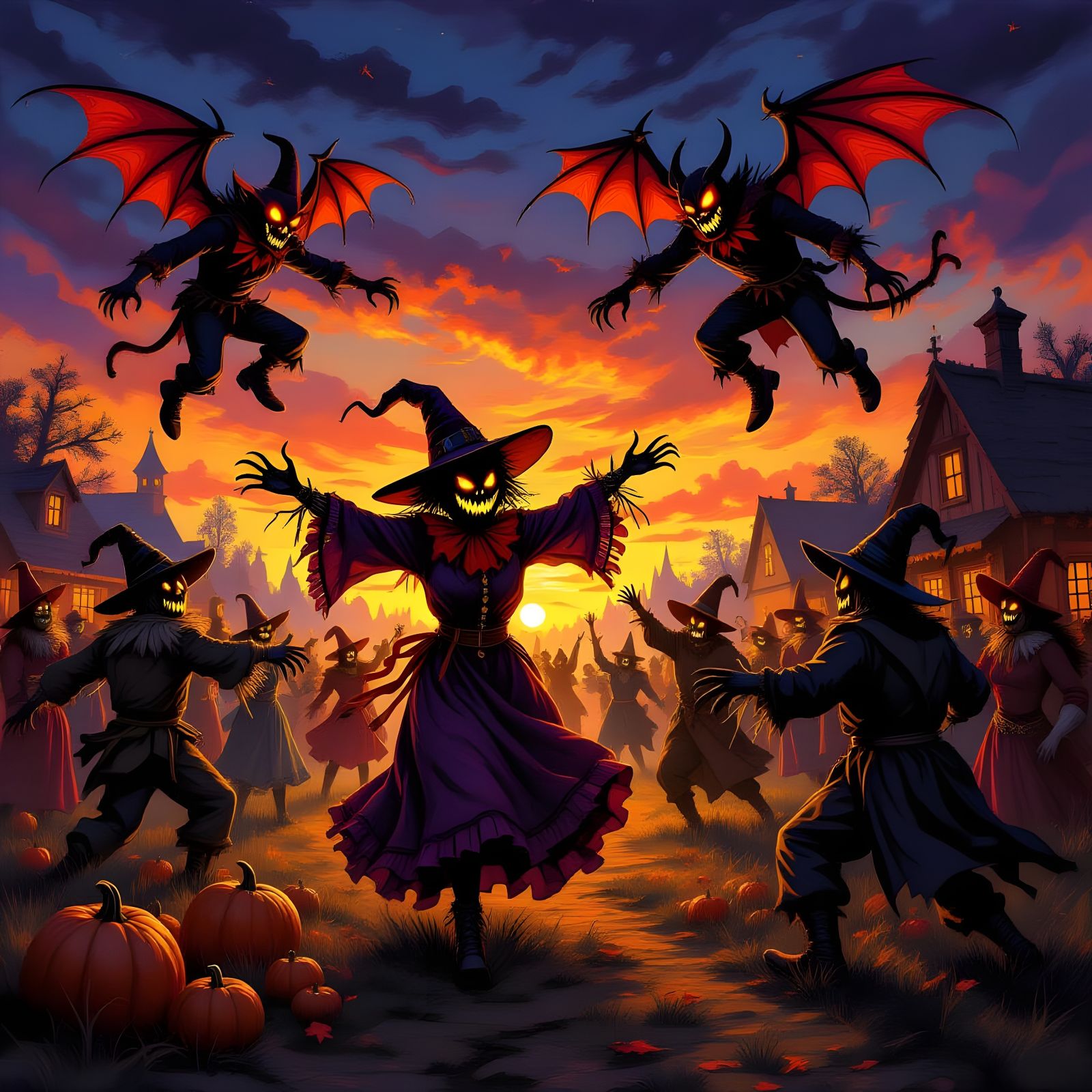 Harvest Festival Under Siege By Demons and Scarecrows