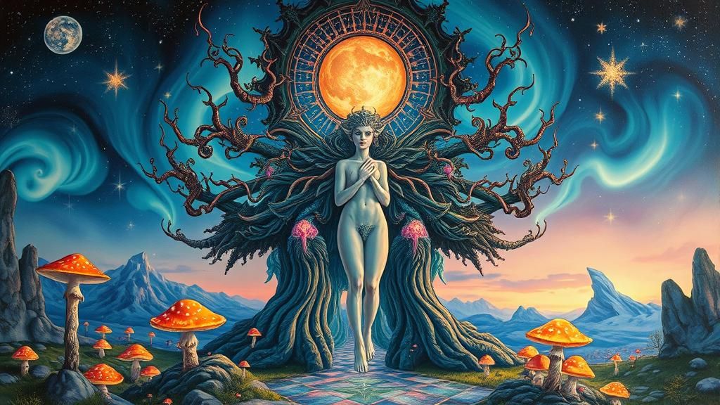 Dreamlike Venus in Surreal Twilight Realm