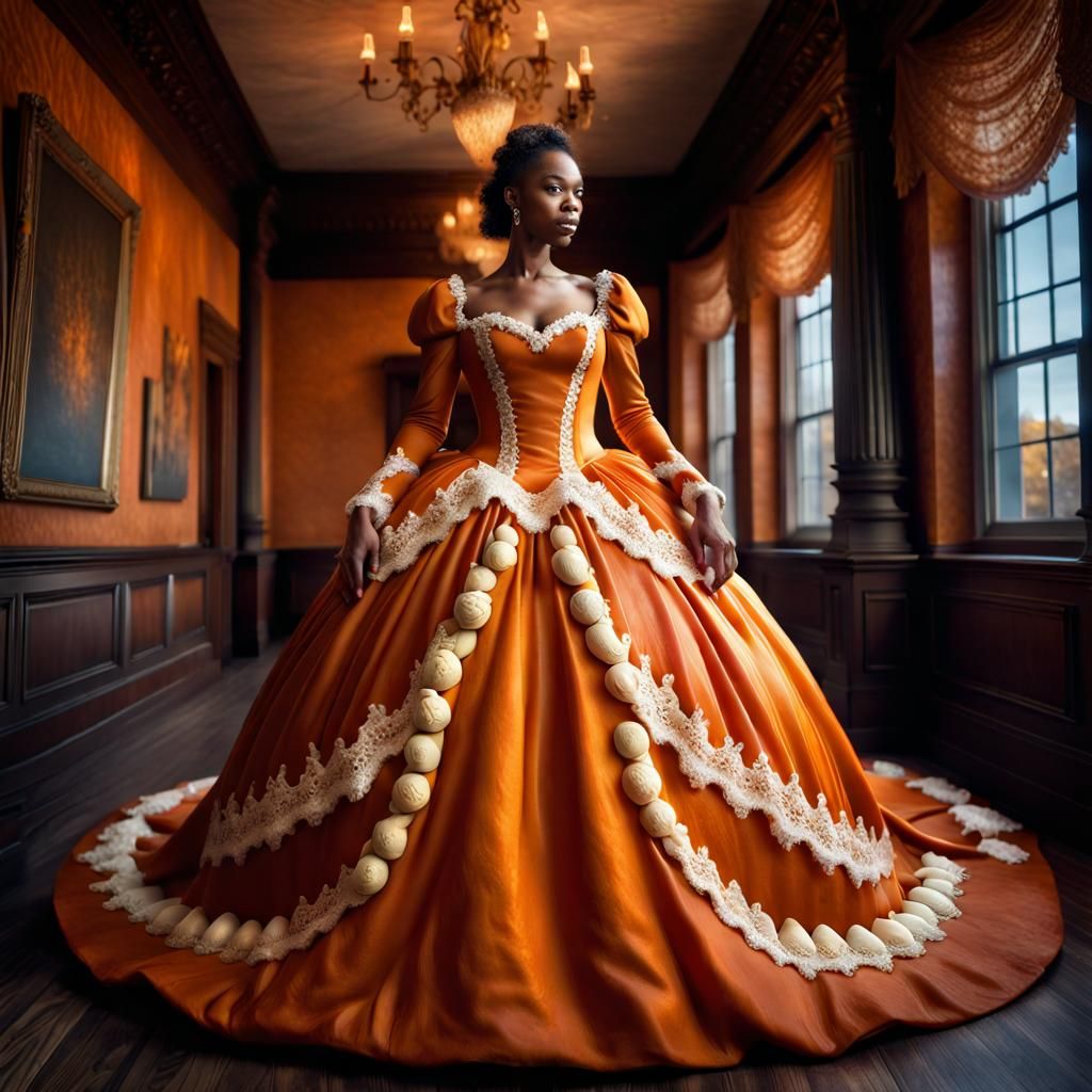 Pumpkin Pie and Ice Cream Ballgown