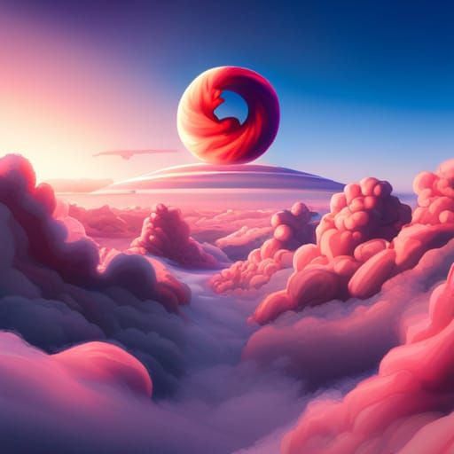 Vaporwave Clouds with Volumetric Lighting