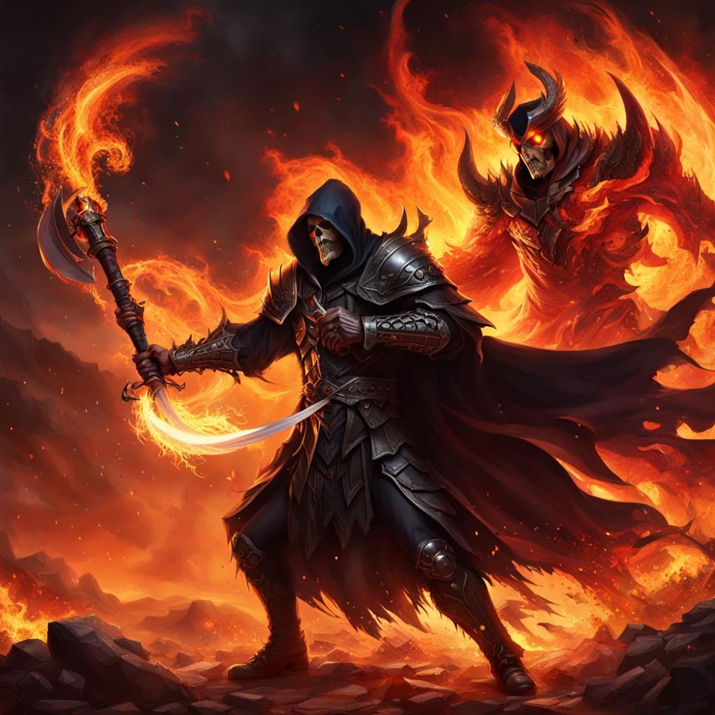 Reaper vs. Demon in Fiery Showdown