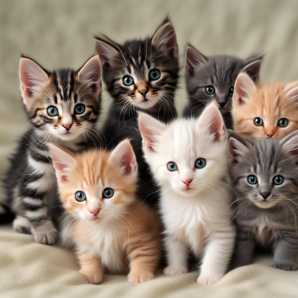 Five Adorable Kittens: A Darling Portrait