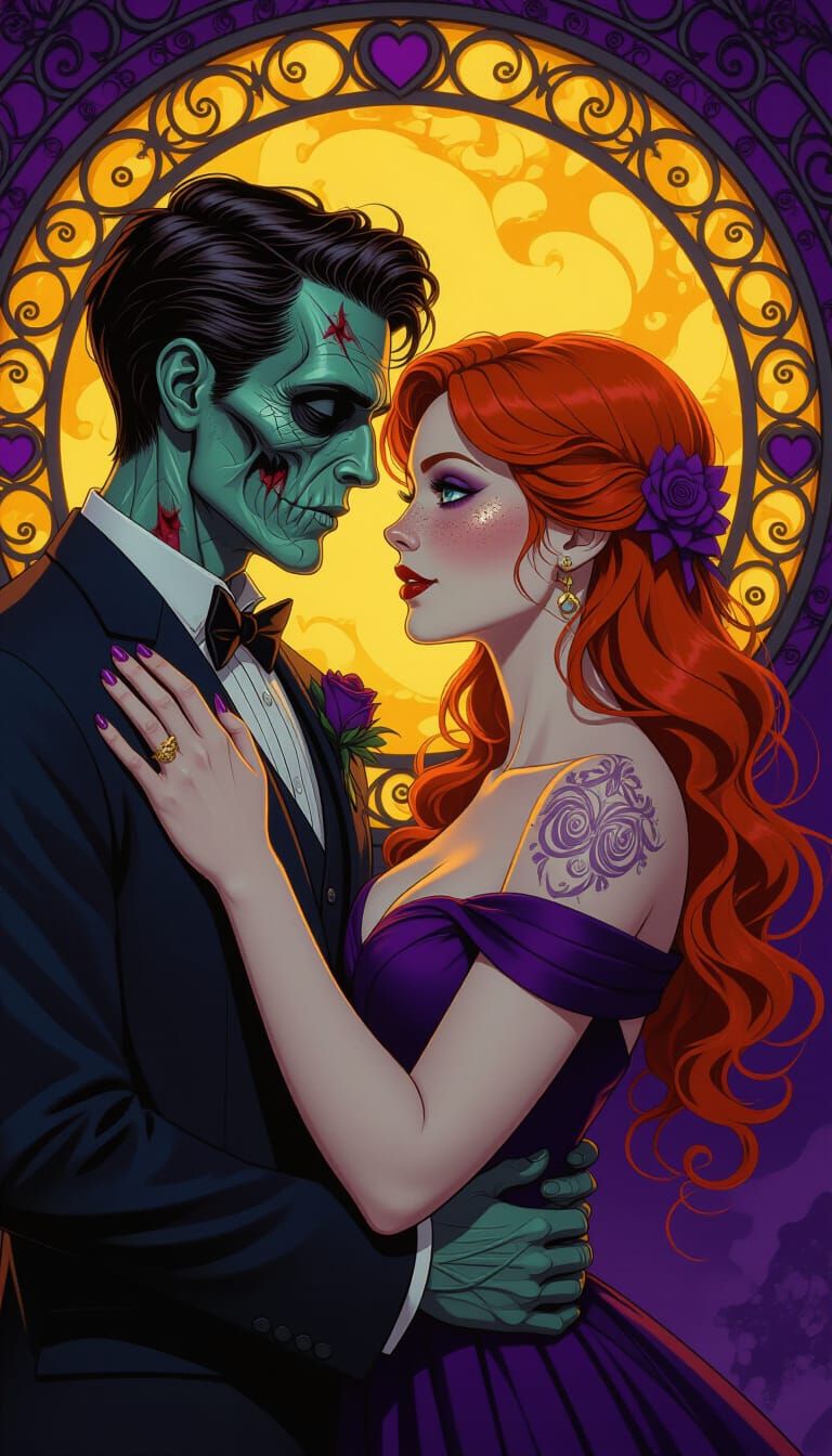 Romantic Zombie Date: Fantasy Concept Art