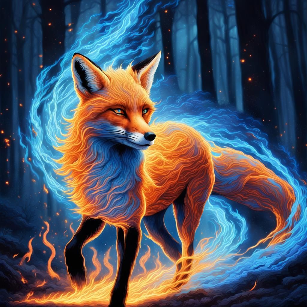 Ethereal Fantasy Fox in Flight