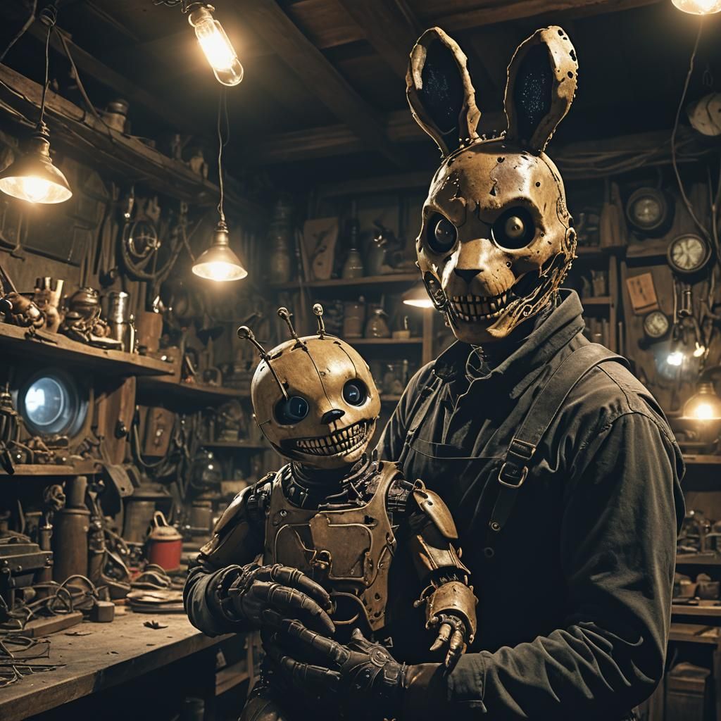 Menacing Portrait in Gothic Horror Style