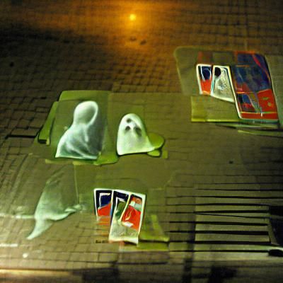 Ghosts Play Cards at Night