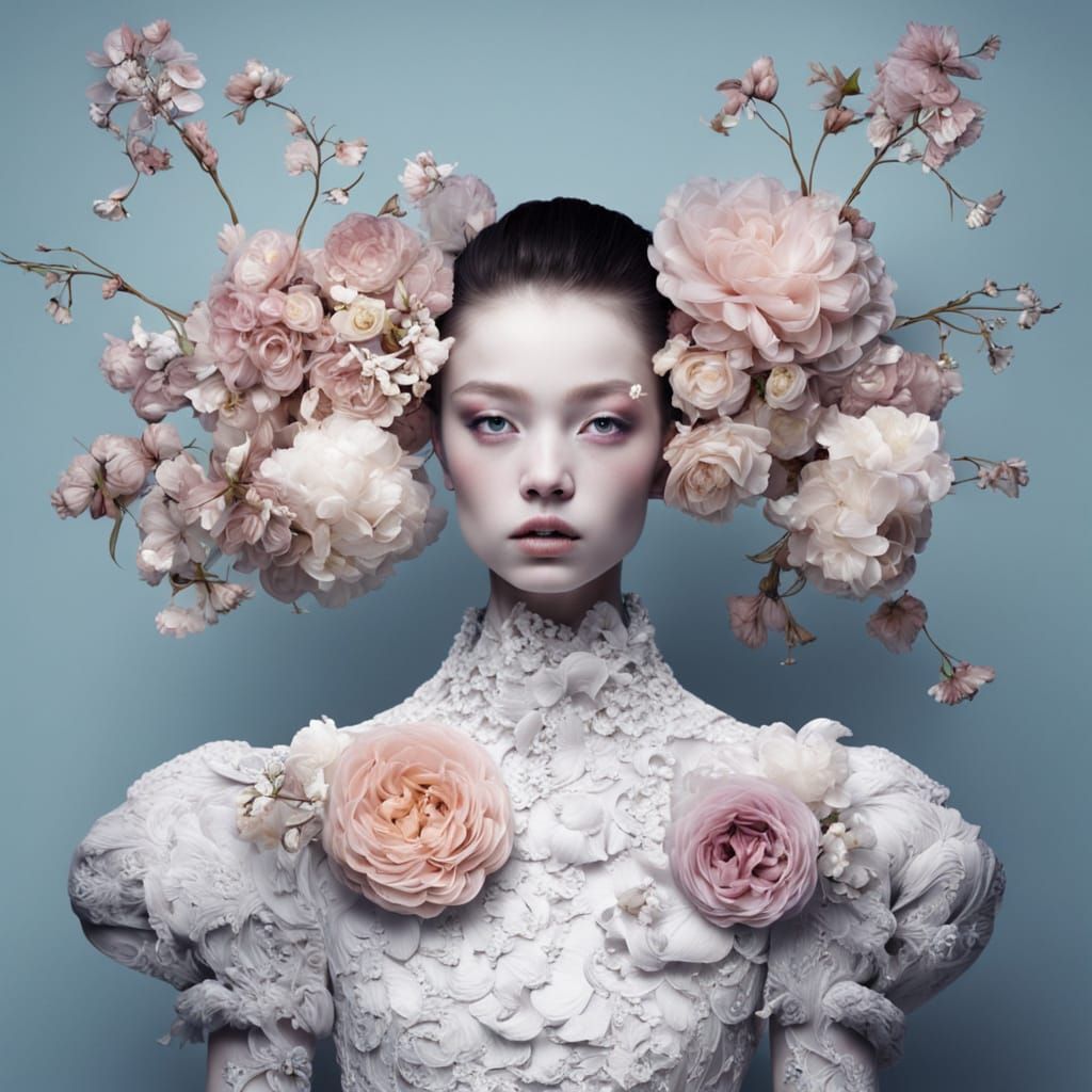 Surreal Portrait Blending Photography and Digital Art