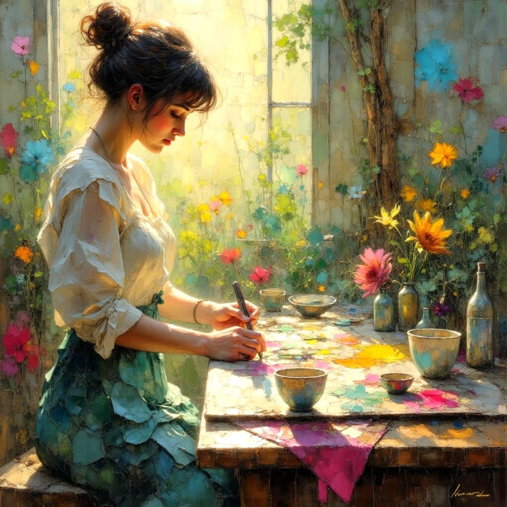 Soulful Nature: Hyperdetailed Impasto Oil Painting