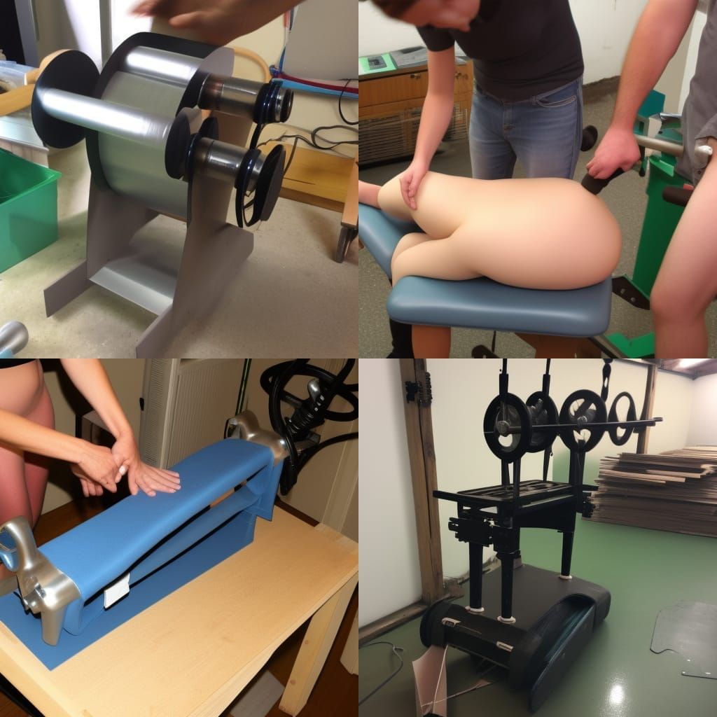 The spanking machine in progress